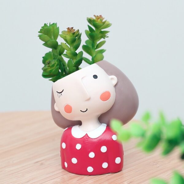 Succulent Plant Pot Cute Girl Flower Planter Flowerpot Create Design Lovely Princess Home Garden Bonsai Pots