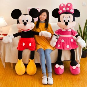 40-100cm Stuffed Mickey&Minnie Mouse Plush Toy Soft Goofy Pluto Donald Duck Mickey Minnie Dolls Birthday Wedding Gifts for Kids