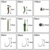 420Pcs/Box Carp Fishing Tackle Kit Including Swivels Hooks Anti Tangle Sleeves Hook Stop Beads Boilie Bait Screw Accessories