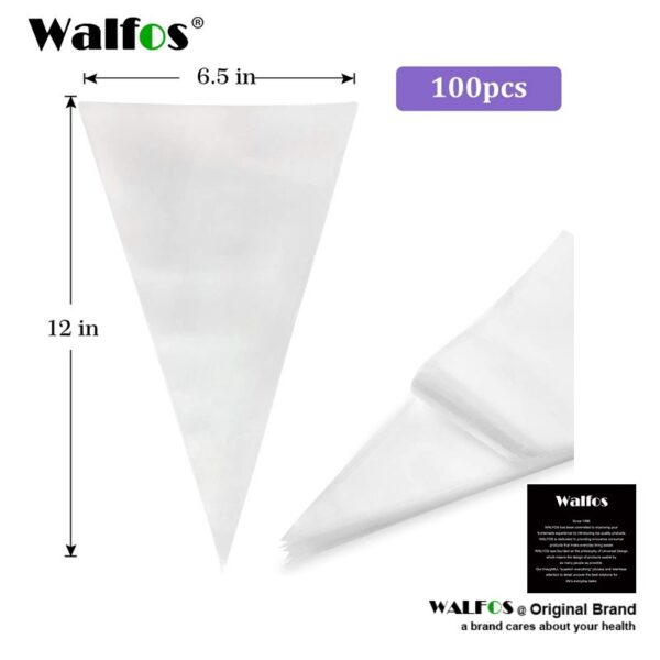 WALFOS 100PCS Pastry Bags DIY Cooking For Cake Cream Decorating Tips Fondant Pastry Bag Tools Kitchen Baking Accessories