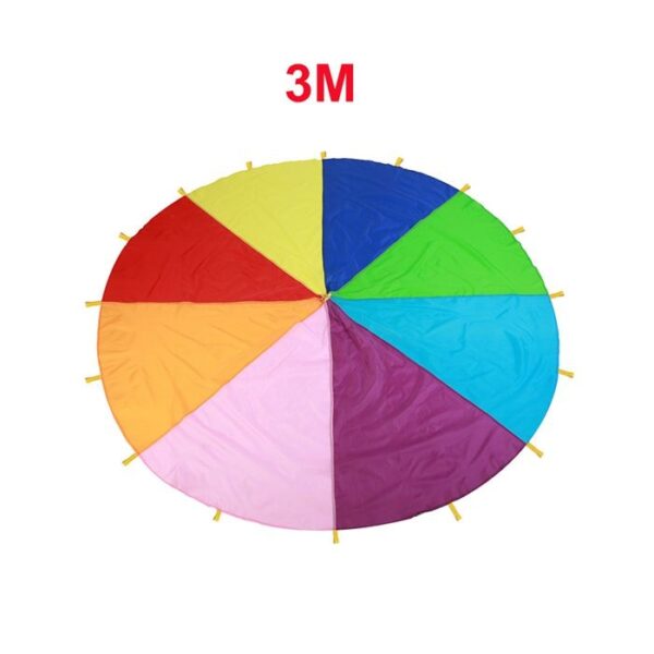 2M/3M/3.6M/6M Diameter Outdoor Rainbow Umbrella Parachute Toy Jump-Sack Ballute Play Teamwork Game Toy For Kids Gift Hot Sale
