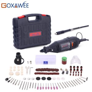 GOXAWEE 110V 220V Power Tools Electric Mini Drill with 0.3-3.2mm Universal Chuck & Shiled Rotary Tools For Dremel 3000 4000
