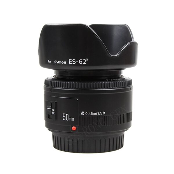 YONGNUO YN 50MM F1.8 Large Aperture Auto Focus Lens For Canon EF Mount EOS Camer+Lens Bag+Lens Hood ES-62II+52mm UV Filter