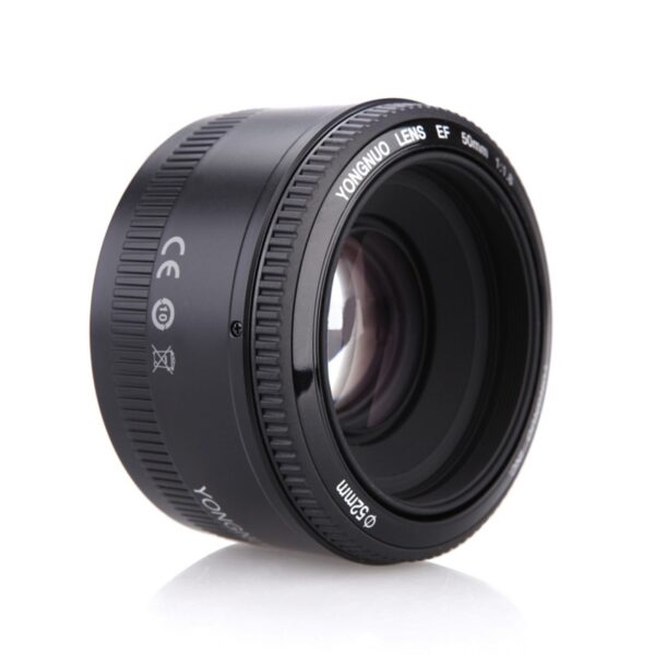 YONGNUO YN 50MM F1.8 Large Aperture Auto Focus Lens For Canon EF Mount EOS Camer+Lens Bag+Lens Hood ES-62II+52mm UV Filter