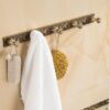 Antique Brushed Carved Aluminum Bathroom Fixture Bath Hardware Set Towel Shelf Towel Bar Paper Holder Cloth Hook AA03 Series