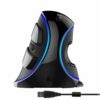 Delux M618 PLUS Ergonomics Vertical Gaming Mouse 6 Buttons 4000 DPI RGB Wired/Wireless Right Hand Mice For PC Laptop Computer