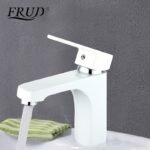 Frud modern white bathroom fixture brass Spray paint faucets toilet water basin sink tap hot and cold water bath mixer R10301-2