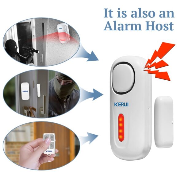 KERUI Home Security Wireless Door Window Entry Burglar Sensor Alarm PIR Door Sensor Alarm System Safety with Remote Control Kit