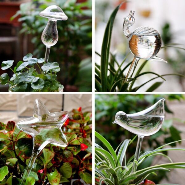 6 Styles House/Garden Houseplant Automatic Self Watering Glass Bird Watering Cans Flowers Plant Decorative Glass Watering