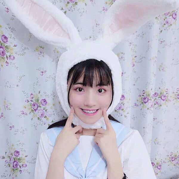 popular girls rabbit Headband Plush Rabbit ears hoops white bunny ears Headdress gifts for woman Photographic tools Selfie