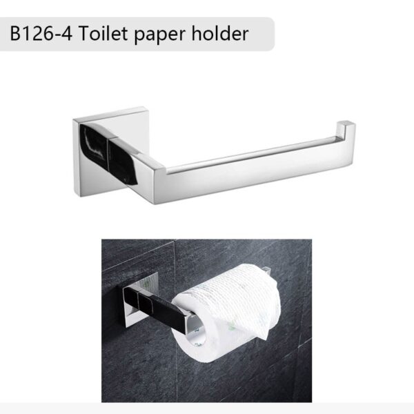 Stainless Steel Bathroom Hardware Set Mirror Chrome Polished Towel Rack Toilet Paper Holder Towel Bar Hook Bathroom Accessories