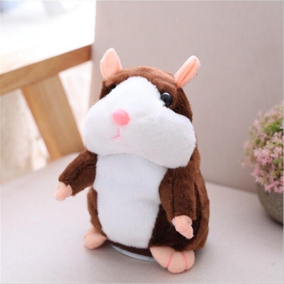 Dropshipping Talking Hamster Falante Mouse Pet Plush Toy Cute Talking Sound Record Educational Stuffed Doll Children Gifts 15cm
