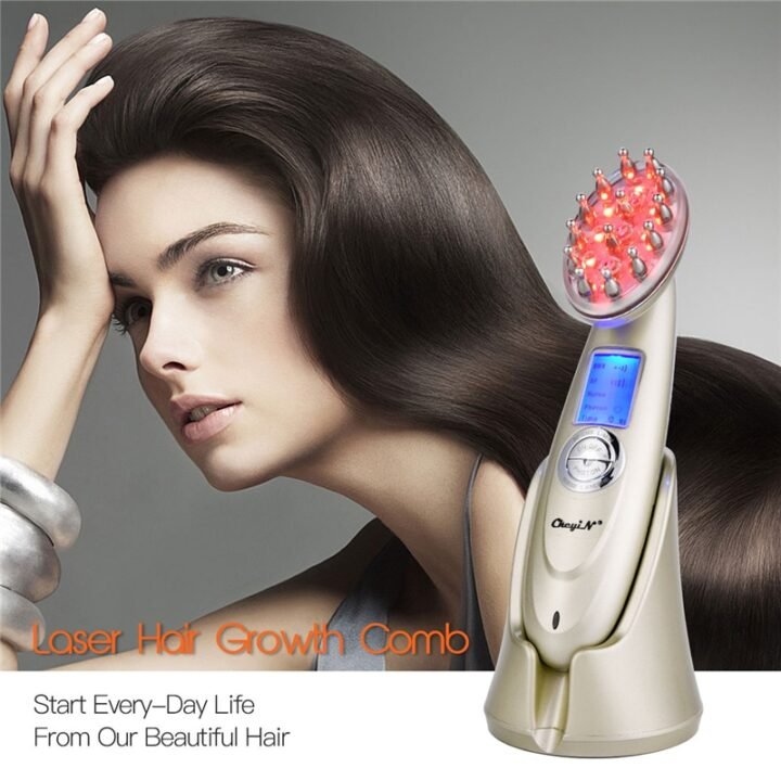 Electric Laser Hair Growth Comb Anti Hair Loss Treatment Infrared Rf Nano Red Light Ems