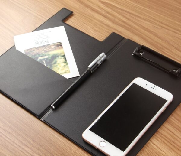 Quality PU Leather Folding Clipboard A4 A5 Paper Clip Board Office Writing Pad