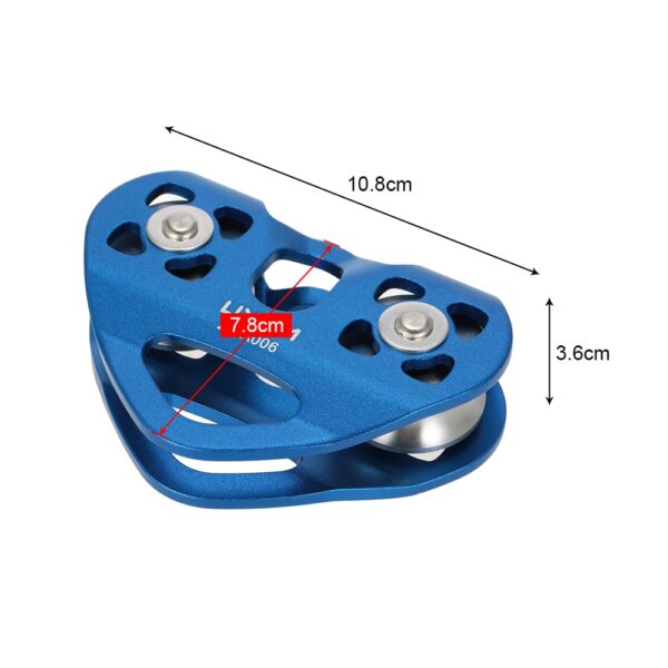 Lixada 30kN Cable Trolley Pulley with Ball Bearing Outdoor Rock Ice Climbing Accessories Caving Rescue Aluminum Alloy Pulley