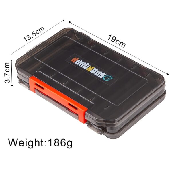 Hunthouse Double Sided High Strength Fishing Tackle Box Fishing Accessories Lure Hook Boxes Plastic Bait Equipment