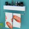 ONEUP Wall Bathroom Shelf Shampoo Cosmetic Shower Shelf Drainage Storage Rack Home WC Bathroom Accessories Towel Storage Rack