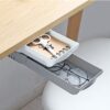 Single Layer Stackable Hidden Office Drawer Organizer Under Desk Pen Holder Home Office Organization