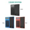 Foldable Calculator & 6 Inch LCD Writing Tablet Digital Drawing Pad 12 Digits Display with Stylus Pen Erase Button Lock Function