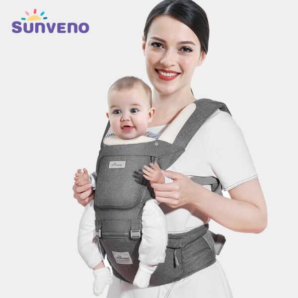 Sunveno Baby Carrier Infant Hip Seat Carrier Bebe Kangaroo Sling for Newborns Backpack Carrier Baby Travel Activity Gear