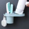 Hands Free Hair Dryer Holder Storage Box Curling Iron Shelf For Bathroom Organizer Storage Rack Bathroom Accessories Set Home