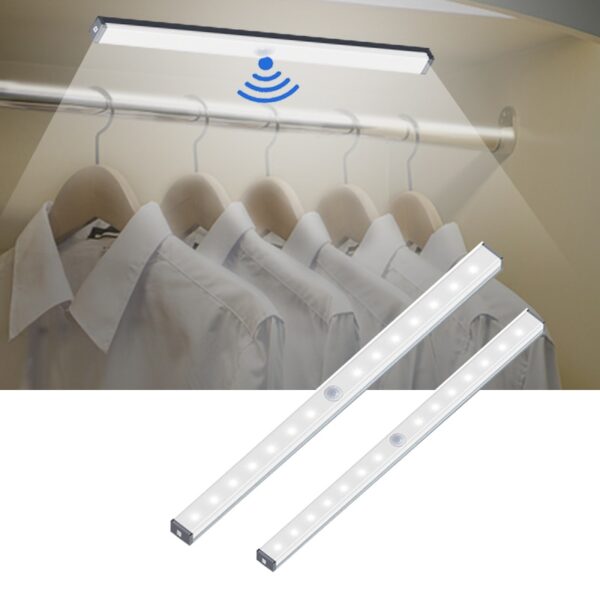 14 20 LED USB Charging Cabinet Light Magnetic Strip Closet Light Night Lamp With Motion Sensor For Kitchen Bedroom Home Lighting