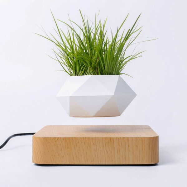 Floating Geometric Magnetic Levitating Flower Pot Bonsai Creative Humidifier Self Watering Planter Home Office Desk Decor DHL