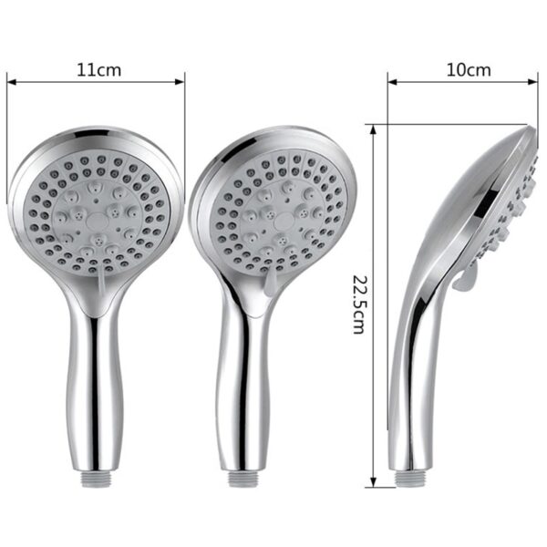 Zhangji Bathroom 5-Mode Shower Head Large Panel Water-Saving Nozzle Classic Standard Design G1/2 Shower Accessories Random Color