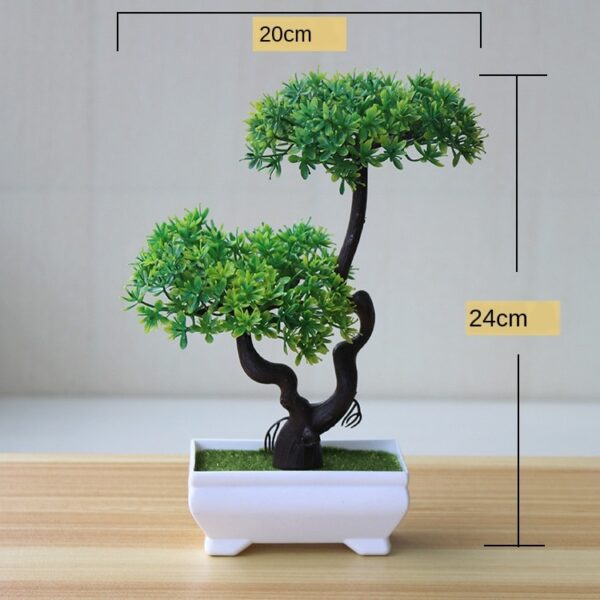 Artificial Plants Potted Bonsai Green Small Tree Plants Fake Flowers Potted Ornaments for Home Garden Decor Party Hotel Decor