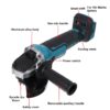 18V 125/100mm Brushless Cordless Impact Angle Grinder Variable Speed For Makita Battery DIY Power Tool Cutting Machine Polisher
