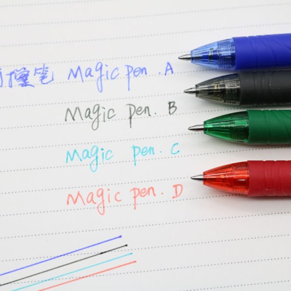 Pressable Sliding Eraser 0.5mm Blue / Black / Green / Red Ink Magic Erasable Ink Cartridge For School And Office Writing Tools