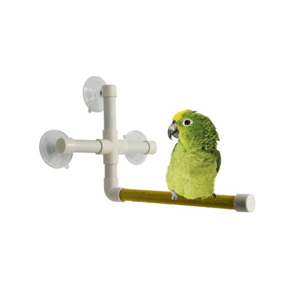 Parrot Bird toy Shower Perches Bird Bath Standing Platform Rack toy Grinding Paw Rod Stick Bar Scrub Stand for Small Large Medium Parrot Stand Rack Platform Budge Paw Grinding Station toys Accessories supplies