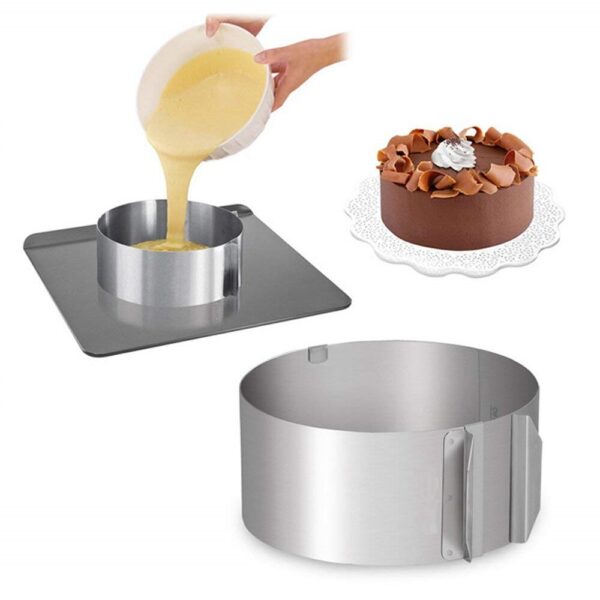 Adjustable Mousse Ring Round Mold Cake Border Paste Film Kitchen Accessory DIY Baking Tools Dessert Decoration