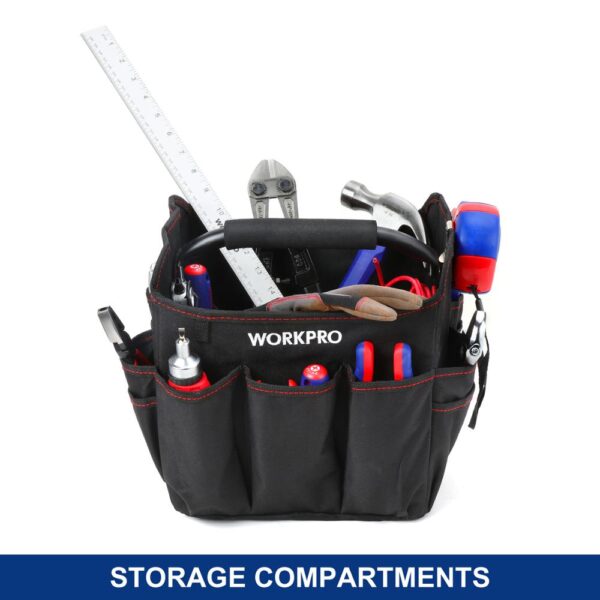 WORKPRO 10" Small Tool Hand Bag Foldable Tool Kits Bag Shoulder Bag Handbag Tool Organizer Storage Bag
