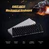 Ajazz AK33 Mechanical Gaming Keyboard Black / Blue Switch 82 Keys Wired Keyboard for PC Games Ergonomic Cool LED Backlit Design