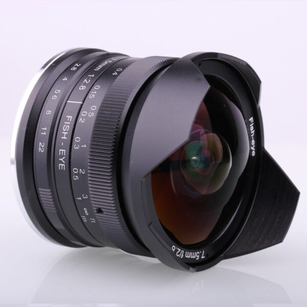 RISESPRAY 7.5mm f2.8 fisheye lens 180 APS-C Manual Fixed Lens for Olympus Panasonic Micro 4/3 M4/3 Mount E-M1 E-M1Mark II E-M5