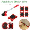 2020 New Dropship Furniture Mover Tool Set Heavy Stuff Transport Lifter 4 Wheeled Mover Roller with Wheel Bar Moving Device Tool