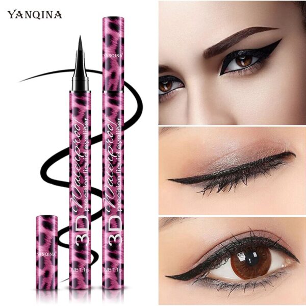 YANQINA Liquid Eyeliner Pencil+4D Waterproof Mascara Set Cosmetics Eye Liner Thick Curling Mascara Eyebrow Pencil Eyes Makeup
