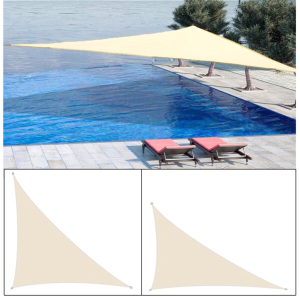 300D oxford Beige right triangle visor sun sail pool cover sunscreen awnings outdoor waterproof sail shade cloth gazebo canopy