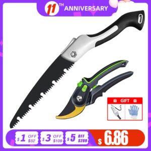 Pruning Shear Garden Tools Labor saving High Carbon Steel scissors Gardening Plant Sharp Branch Pruners Protection Hand Durable