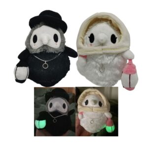 New 20cm cartoon animal Doctor stuffed Plush toy Halloween Doctor Party prom Props Luminous plush toys gifts