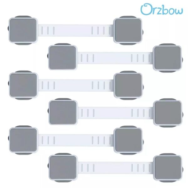 Orzbow 6pcs Children lock Baby Safety Cabinet Drawer Door Protection Lock Refrigerator Security for kids Toddler in Home