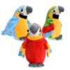 Cute Electric Talking Parrot Plush Toy Speaking Record Repeats Waving Wings Electroni Bird Stuffed Plush Toy As Gift For Kids Bi