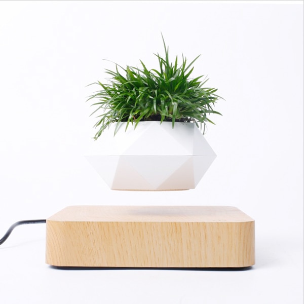 Levitating Air Bonsai Pot Rotation Flower Pot Planters Magnetic Suspension Floating Pot Potted Plant Home Desk Decor