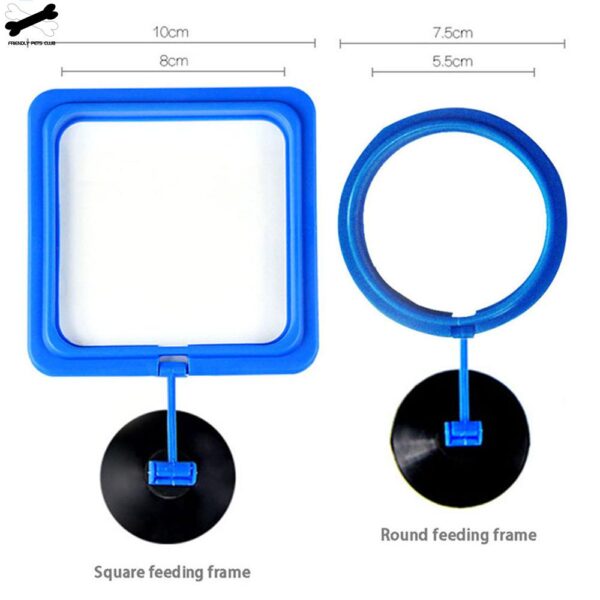 New Aquarium Feeding Ring Fish Tank Station Floating Food Tray Feeder Square Circle Accessory Water Plant Buoyancy Suction Cup 2