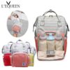 Lequeen Fashion Mummy Maternity Nappy Bag Large Capacity Nappy Bag Travel Backpack Nursing Bag for Baby Care Women Fashion Bags