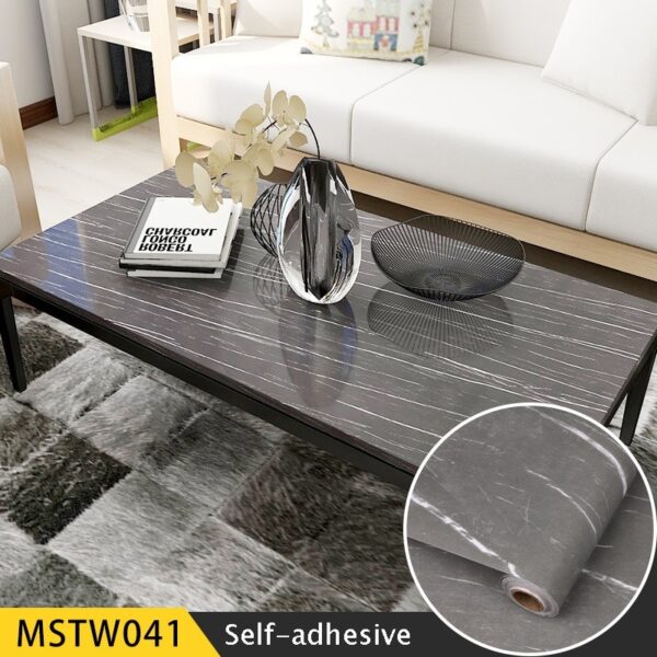 Modern Self Adhesive Contact Paper PVC Furniture Kitchen Marble Wallpapers Home Improvement Film Waterproof Vinyl Wall Stickers